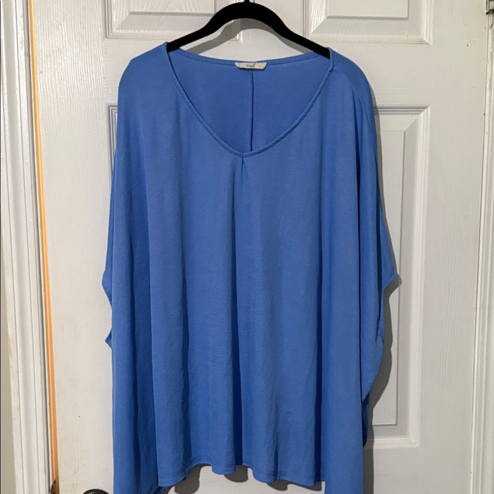 Easel Sky Blue V-Neck Tunic